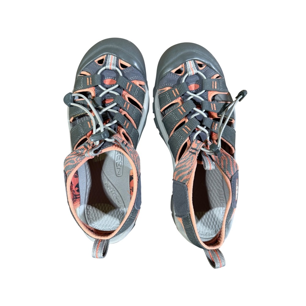 KEEN Newport H2 Womens Sport Sandals Gray Coral Waterproof Hiking Shoes 9.5